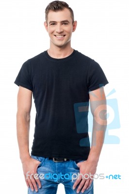Casual Young Man Stock Photo