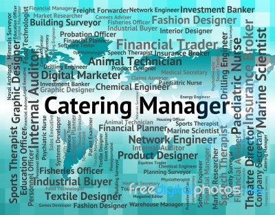Catering Manager Indicates Overseer Restaurant And Head Stock Image
