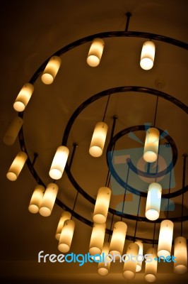 Ceiling Lamps Hanging Stock Photo