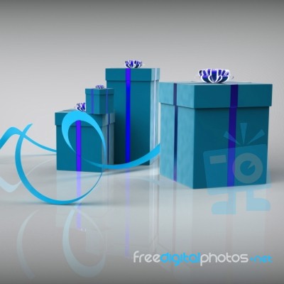 Celebration Giftboxes Shows Occasion Parties And Surprises Stock Image