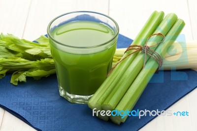 Celery Juice Stock Photo