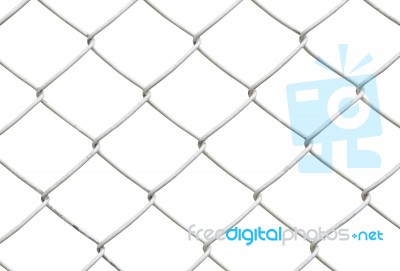 Chain Link Fence Stock Photo