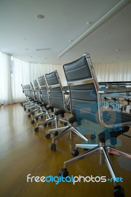 Chairs in Conference Room Stock Photo