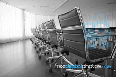 Chairs in Conference Room Stock Photo