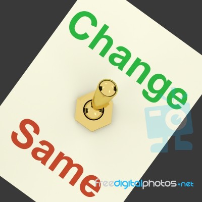 Change And Same Switch Stock Image