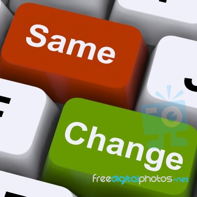 Change Same Keys Stock Image