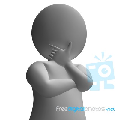 Character Thinking Showing Thought And Doubt Stock Image