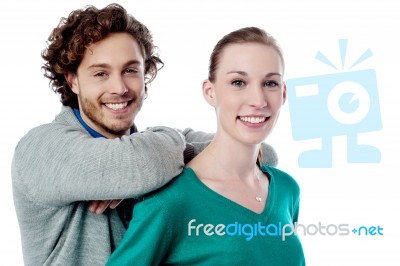Charming Young Caucasian Couple Stock Photo