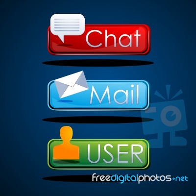 chat mail user Icons Stock Image