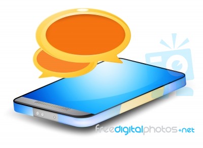 Chat On Smartphone Stock Image