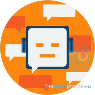 Chatbot Abstract Icon Illustration Stock Image