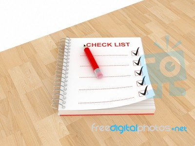 Check List Note Paper Stock Image