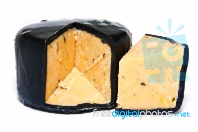 Cheese On White Background Stock Photo