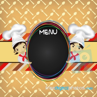 Chef Menu Stock Image