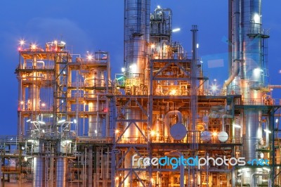 Chemical Structure In Twilight Time Stock Photo