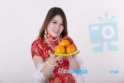 Cheongsam Dress Stock Photo