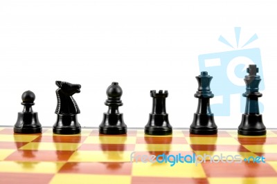 Chess in board Stock Photo