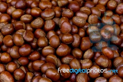 Chestnuts Background Stock Photo