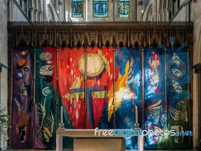 Chichester, West Sussex/uk - February 8 : Interior Of Chichester… Stock Photo