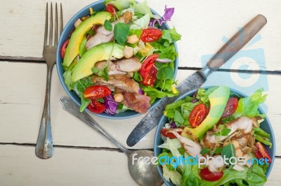 Chicken Avocado Salad Stock Photo