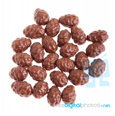 Chocolate Almonds Stock Photo