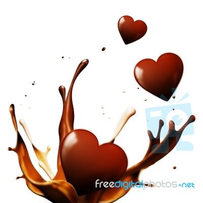 Chocolate Hearts Stock Image