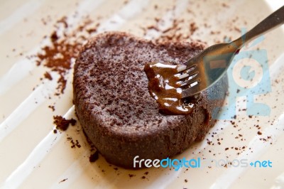 Chocolate Pudding Stock Photo