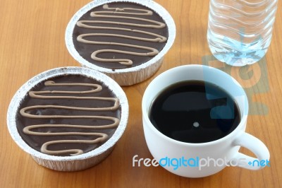 Chocolate Top Cream And Coffee Stock Photo