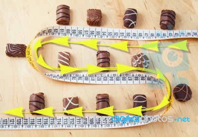 Chocolates - Counting Calories Stock Image