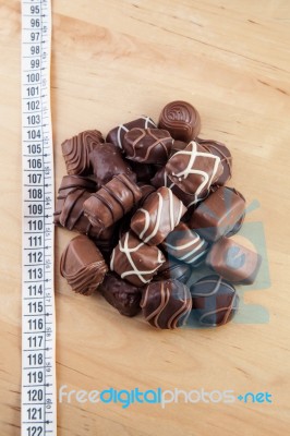 Chocolates - Counting Calories Stock Image