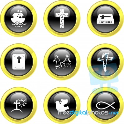 Christian Icon Set Stock Image