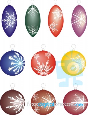 Christmas bauble  With Snowflakes Stock Image