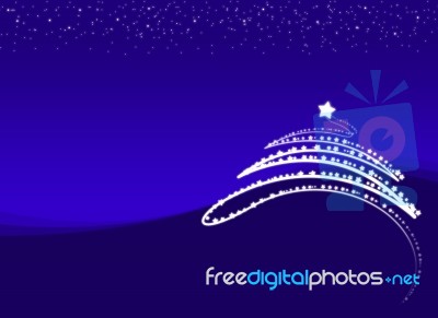 Christmas Tree Blue Stock Image
