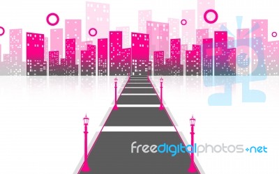 City In Abstract Background Stock Image