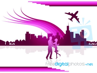 City Love Shows Passion Metropolitan And Dating Stock Image