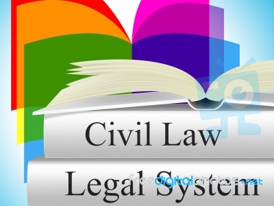 Civil Law Indicates Judiciary Juridical And Court Stock Image