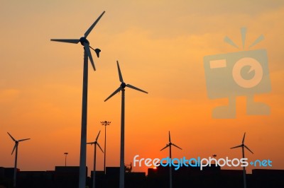 Clean Energy Wind Turbine Stock Photo