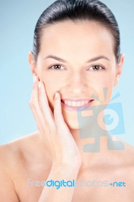 Clean Skin Woman Stock Photo