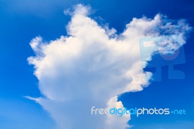 Clear Blue Sky Background Stock Photo