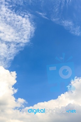 Clear Blue Sky Background Stock Photo