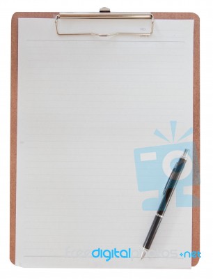 Clipboard With Paper Stock Photo