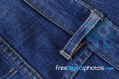Close Up Blue Jeans Stock Photo