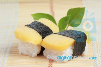 Close Up Japanese Food That Call Sushi Stock Photo