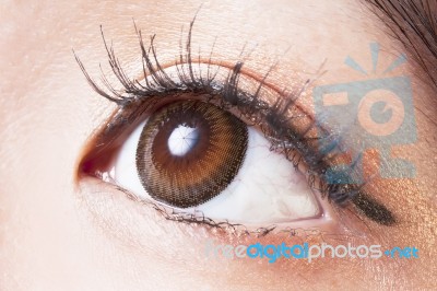 Close Up Of Eye Stock Photo