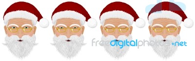 Close Up Of Santa's Face Stock Image