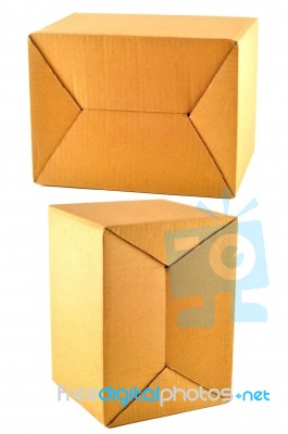 Closed Cardboard Boxes Stock Photo