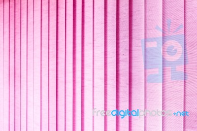 Closed Pink Fabric Blinds Curtains Stock Photo