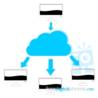 Cloud Computer Illustration Stock Image