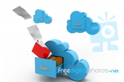 Cloud Computing Online Backup Stock Photo