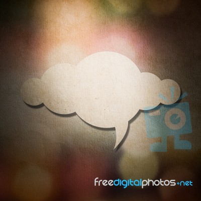 Cloud Paper On Colorful Bokeh Paper Background Stock Photo